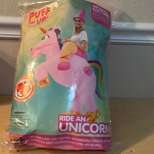Ride An Unicorn Inflatable Costume Adult One Size Halloween